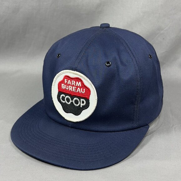 Vtg Farm Bureau Co Op Snapback Hat Cap KBrand KProducts Agriculture Rancher Mens - Picture 1 of 14